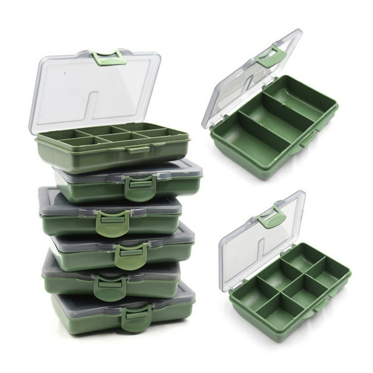 Mosiee 1-8 Compartments Storage Box Carp Fishing Tackle Boxes System Fishing  Bait Boxes 
