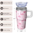 thumbnail image 3 of 20OZ Flamingo Tumbler with Handle Sweat Proof Coffee Mug Great Gifts for Women Flamingo Lovers Suitable for Birthday Christmas Holidays Daily Use, 3 of 6