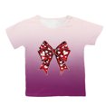 thumbnail image 4 of Gerichy Girls Graphic Print T-Shirt Valentine's Day Cute Cartoon Printed Girls Crewneck Summer Tops, 4 of 5