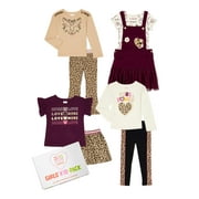 365 Kids From Garanimals Girls Mix & Match Kid-Pack Gift Box, 8-Piece Outfit Set, Sizes 4-10