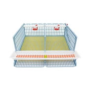 Cimuka Quail Breeding Cage, 2 Section Indoor Coop, PP Plastic, Rust-Free, Removable Divider, Easy Clean Design for Egg Collection
