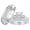 Men's Size 8 & Women's Size 10, variant on Wedding Rings Sets for His and Her Princess Round Cut 925 Sterling Silver Engagement Couple Rings Silver Plated Valentine Gift Size 9&7