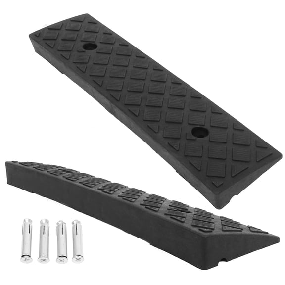OFFIGAM 2Pcs Convenient Plastic Vehicle Ramps for Home Thresholds with Weatherproof and Heavy Load Capacity