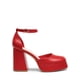thumbnail image 2 of Zapatos de Tacón Alto con Plataforma Gruesa para Mujer DREAM PAIRS Rojo Talla 6, 2 of 8