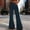 Navy, variant on Womens Corduroy Flared Pants High Waist Retro 70s Bootcut Brown Wide Leg Trousers for Fall Winter,Size M