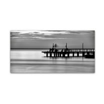 Trademark Fine Art "Pier Silhouette" Canvas Art by David Ayash