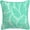 Z6 Turquoise Palm Leaves, variant on Jordan Manufacturing 16" x 16" Home Sunflower Turquoise Novelty and Floral Reversible Square Outdoor Throw Pillow with Welt