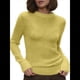 thumbnail image 1 of Suéter Básico de Cuello Redondo para Mujer, Jersey de Larga y Cuello Redondo. Amarillo M, 1 of 8