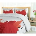thumbnail image 5 of Ambesonne Polish Duvet Cover Sets, Map in Flag Colors, 2-King, Vermillion Pearl, 5 of 7