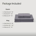 thumbnail image 5 of PURE ERA 100% Cotton Jersey Knit 4pc Extra Deep Pocket Sheet Set Super Soft Fits Mattress Up to 20" (King Size,Solid Violet Purple Gray ), 5 of 6