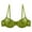 Green, variant on 2PC Womens Bralettes Thin Half Cup Big Breasts Pure Desire Up Sagging Womens Clothing,Green,32