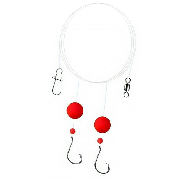 3pcs Sand Swamp Perch Rig with fishing hooks 35LB
