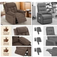 thumbnail image 4 of UHOMEPRO Power Lift Recliner Chair for Seniors, Stand Assist Lift Chair with Remote Control, Easy Up Reclining Chair, 350 lbs Capacity, Brown, 4 of 11