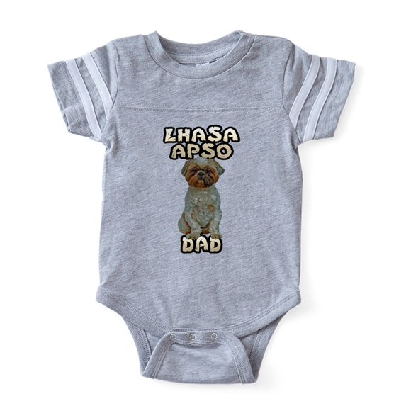 CafePress - FIN Lhasa Apso Dad - Cute Infant Baby Football Bodysuit