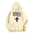 thumbnail image 1 of EHQJNJ Sweat à Capuche pour Hommes Design Graphique Normal Isn Retour Jésus Est Homme Femme Imprimé Lettre Col Rond Manches Longues Sweat-Shirt Uni pour Hommes, 1 of 3