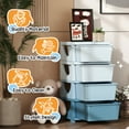 thumbnail image 6 of Qaba 4 Tier Kids Storage Unit Dresser Tower with Drawers Chest Toy Organizer for Bedroom Nursery Kindergarten Living Room for Boys Girls, Blue, 6 of 9