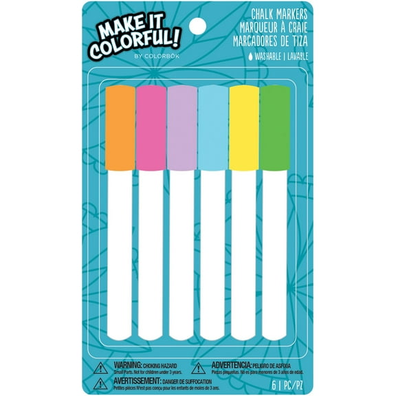 Colobok Make It Colorful Chalk Markers 6/Pkg [NOTM655488]