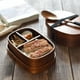 thumbnail image 5 of Caja de almuerzo de madera contenedor de alimentos vajilla portátil picnic estudiante trabajador, 5 of 11