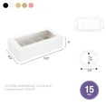 thumbnail image 5 of JINMING 8 Count Cupcake Boxes with Window and Inserts, 15 Pack White Cupcake Containers, 12.2" x 6.3" x 3" Cupcake Holders for Muffins, Desserts, Pastries, 5 of 8