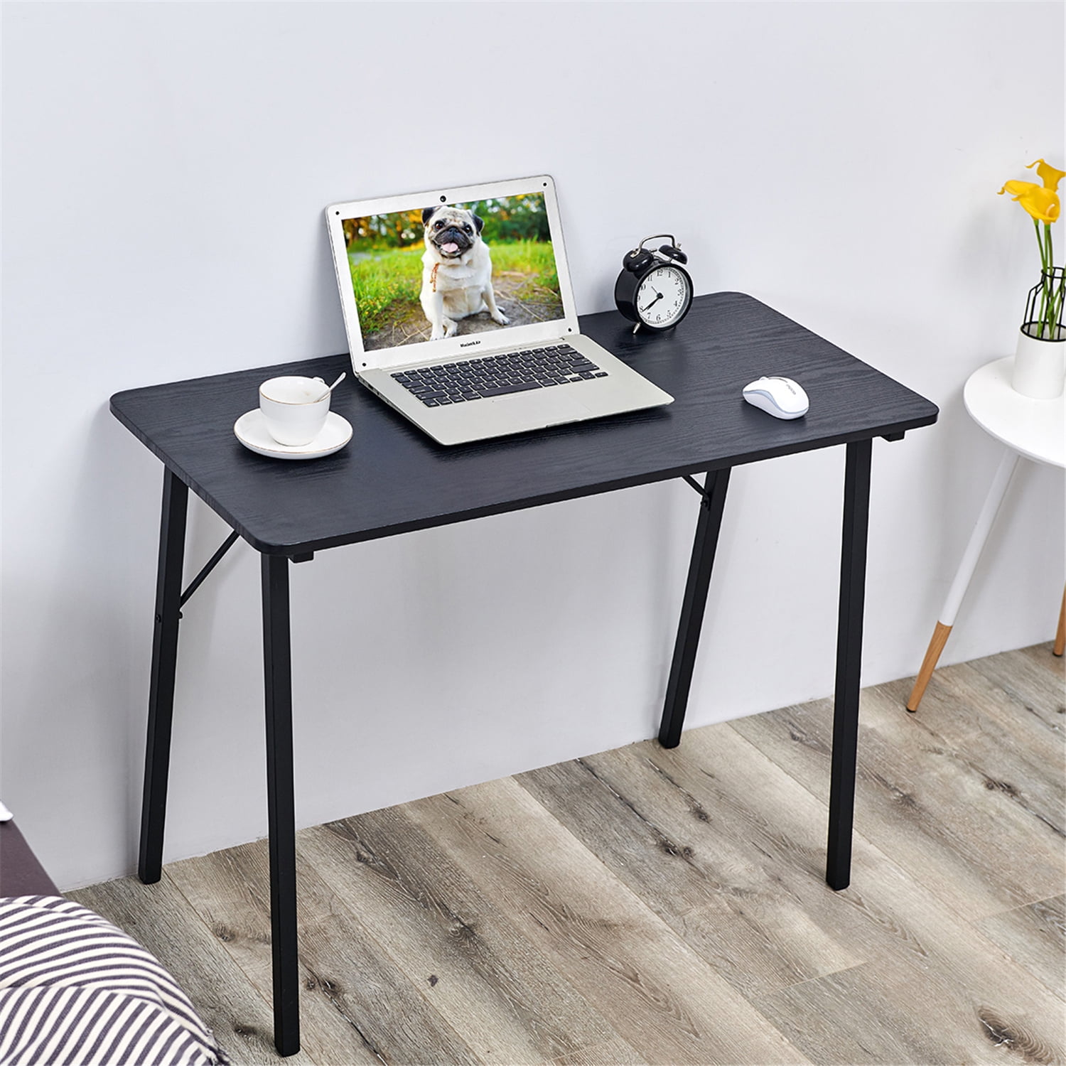 Kepooman Writing Computer Desk, Home Office Study Laptop Table, Modern Simple Style Desk, Black Kepooman Writing Computer Desk, Home Office Study Laptop Table, Modern Simple Style Desk, Black