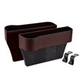 thumbnail image 3 of destyer Auto Car Seat Multifunctional Organizer Storage Box for Cellphones Keys Brown, 3 of 7
