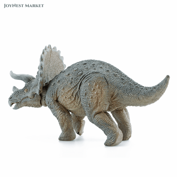 Broken-Horn Triceratops Dinosaur Figurine – Realistic Mini Model – 18cm Display Toy