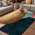 thumbnail image 4 of 5' x 7' Outdoor Rug, Boho Geometric Outdoor Washable Rug Large Floor Carpet, Modern Abstract Gold Circle Art Non Shedding Area Rug for Outside Patio RV Porch Deck Balcony Camping Living Room, 4 of 9