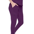 thumbnail image 5 of Ultra Stretch Form Fitting Womens Scrub Set (Eggplant, Small), 5 of 6
