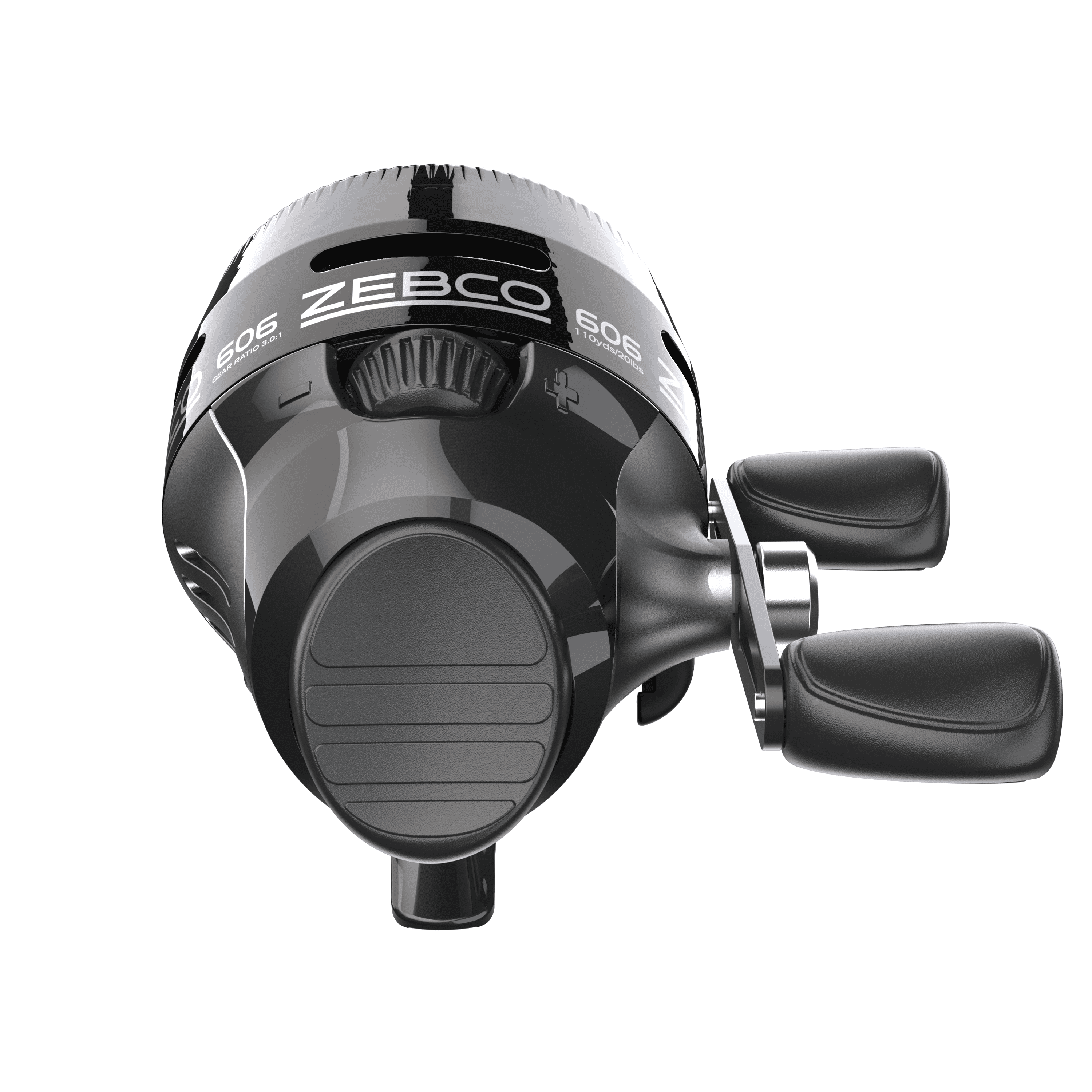 Zebco 606 Spincast Fishing Reel, Size 60 Reel, Right-Hand Retrieve, Black