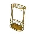 thumbnail image 4 of Paragüero de metal con 8 ganchos, independiente, 32 x 18 x 47 cm, diseño hueco, organizador de con bandeja de goteo para la entrada., 4 of 8