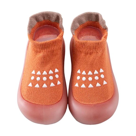 Momihoom Baby Sock-Style Walking Shoes with Geometric Embroidery, Flexible Soft Sole First Walkers for Infants and Toddlers