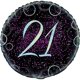 thumbnail image 1 of Unique Party - Globo de Aluminio Diseño Purpurina 21 Cumpleaños (Negro, Rosa), 1 of 2
