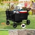 thumbnail image 6 of Vomeast Wagon Stroller for Kids,Spacious 4-Seater Stroller Wagon with Adjustable Canopy,Pull & Push Handle,5-Point Harness,Foldable for Toddlers, Black, 6 of 10