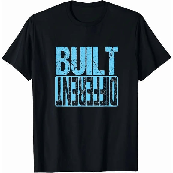 Men's Casual Graphic Built Different Short Sleeve T-Shirt