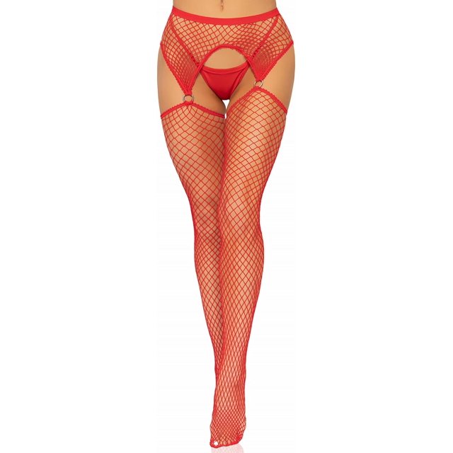 Zhengup womens Fishnet Stockings With Attached Garter Belt