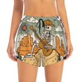 thumbnail image 2 of Salouo Skeleton Cowboy And Guitar Print Women's 2 in 1 Running Shorts Double-Layer Shorts Athletic Workout Gym Yoga Shorts Running Shorts for Women-X-Large, 2 of 7