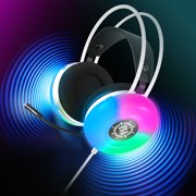 ENHANCE Theorem 3 White Headset - PC Gaming Headset with Built-In Bass Resonators, 2.0 Stereo Sound