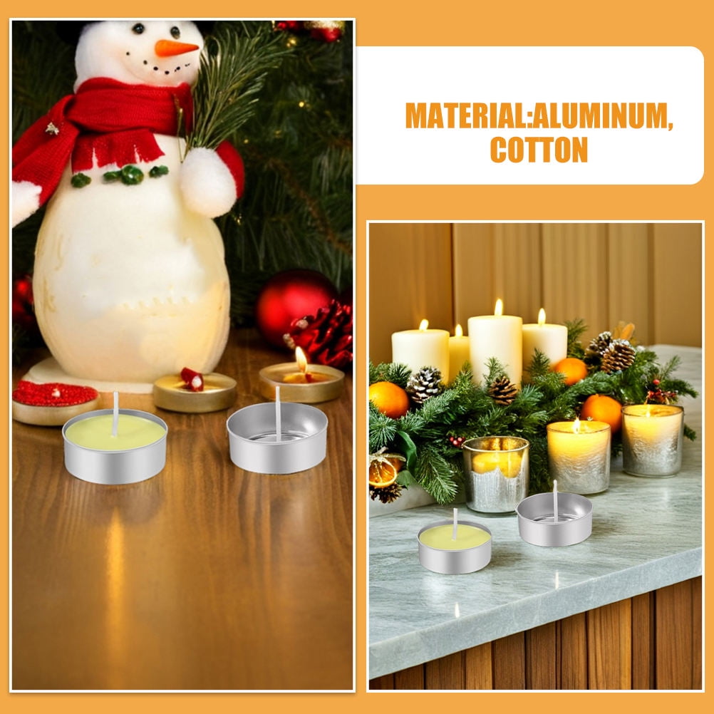 Hemoton 1 Set Of Empty Candle Cup and Wicks Kit Aluminum Cups for Candles Tealight Candles Holders Aluminum Tealight Cups Portable Candle Jars and Candles Wicks Set