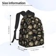 thumbnail image 5 of Gukieu funny Retro Skull Print Backpack, Waterproof Backpack with Adjustable Shoulder Straps, Suitable for Campus, Business, Travel, Unisex, 5 of 6