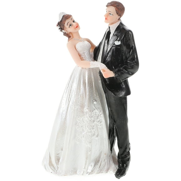 KAKOWELY European Bride and Groom Resin Figurine Wedding Cake Toppers Wedding Cake Topper Bride And Groom Resin Figurine Cake Decoration Wedding Adornment Home Decor