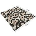 thumbnail image 2 of Beige and Black Leopard Pattern Blanket,Comfortable Soft Flannel Throw Blanket,All Season,Warm Lightweight Blankets for Sofa Bed Couch Living Room Chair,50"x60", 2 of 4