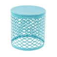 thumbnail image 4 of Decmode - Set of 2 Modern 17 and 20 Inch Turquoise Iron Accent Table, 4 of 6