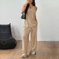 thumbnail image 6 of Two Piece Sets for Women Going out Round-Neck Short Sleeve And Long Pants Casual 2PC Sets, 6 of 7