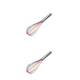 thumbnail image 2 of Monstrate Stainless Steel Egg Whisk Portable Manual Hanging Cream Powder Kitchen Odorless Mixer Coating Household Tool Silicone Beater Type2 NO2 Monstrate CBP080003, 2 of 6