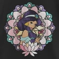 thumbnail image 2 of Girl's Aladdin Jasmine Lotus Flower Graphic Tee Black Large, 2 of 4