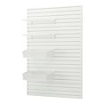 thumbnail image 1 of RST Brands Flow Wall 5 PC Plastic Shelf & Jumbo Hard Bin Storage Set - White, 1 of 9