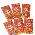 thumbnail image 3 of 6 sobres rojos de Año Nuevo con bolsillos para dinero de la suerte, sobres chinos para dinero de la suerte. Estilo A, 3 of 9