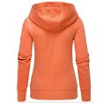 thumbnail image 3 of LYXSSBYX Womens Tops Long Sleeve Women Ladies Solid Hooded Turtleneck Long Sleeve Sweatshirt Pullover Tops Shirt, 3 of 4