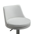 thumbnail image 5 of TOV Furniture Reagan White and Silver Vegan Leather Adjustable Stool, 5 of 8