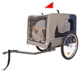 thumbnail image 2 of Dog Bike Trailer, Breathable Mesh Dog Cart Folding Pet Carrier Wagon with 20 Inch Wheels, Bicycle Carrier, 2 of 6